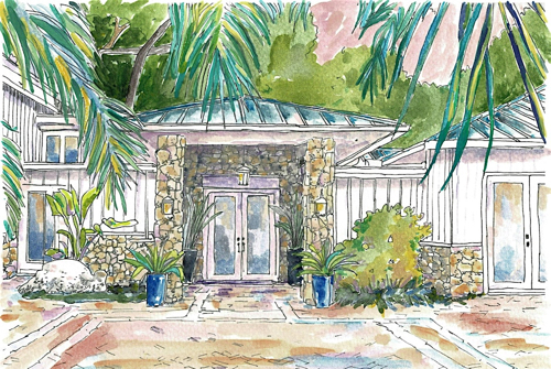 watercolor image of Florida house